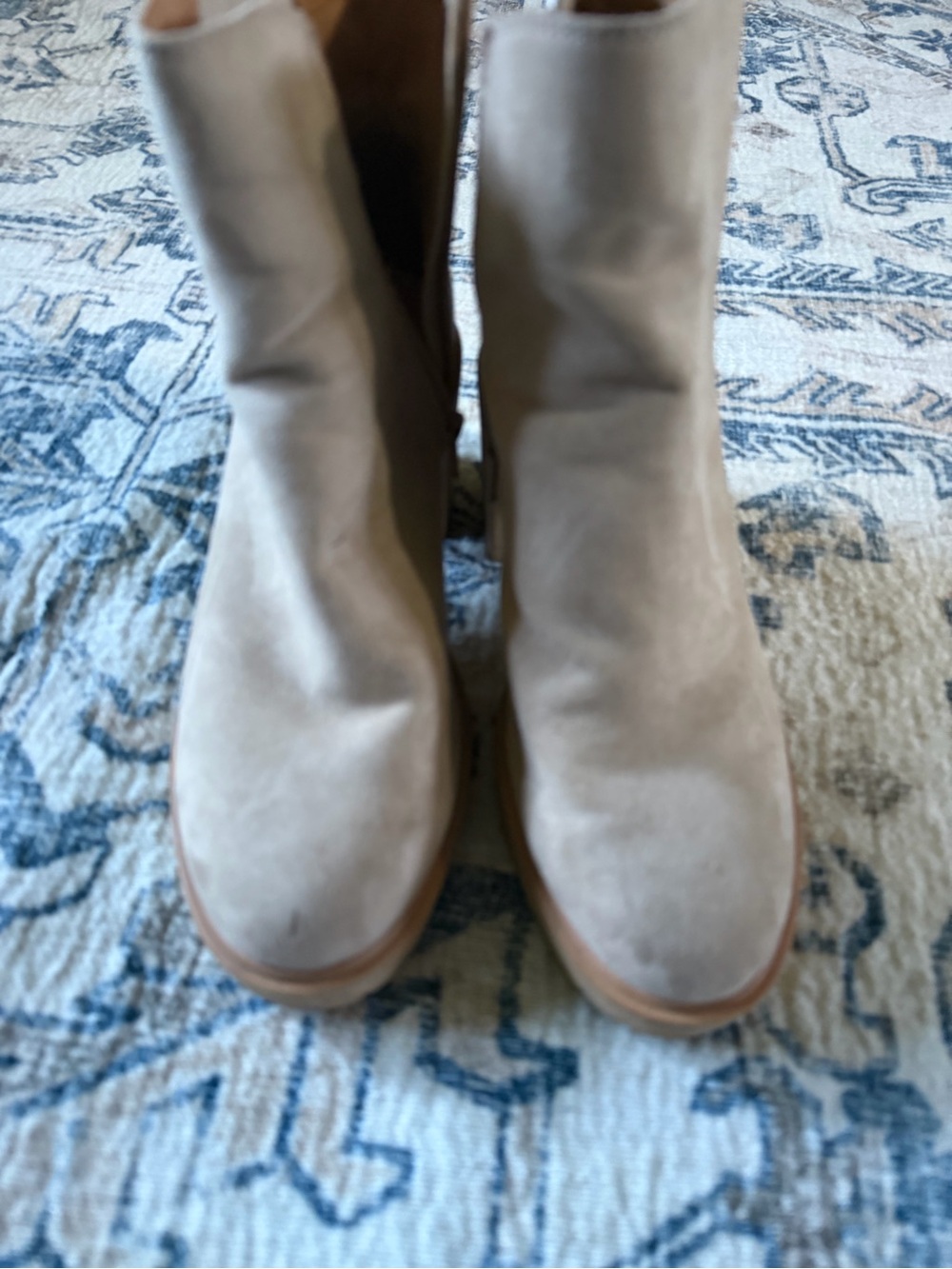 Target Women's Suede Ankle Boots in Light Taupe